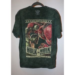 COPY - Marvel Avengers Hulk vs Hulk Buster graphic short sleeve shirt